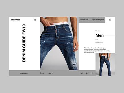 DSQUARED2 DENIM ui ux web