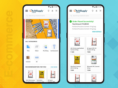 Ecommerce - Construction Material designs ecommerce app ecommerce business inspiration minimalism mobile mobile app uidesign