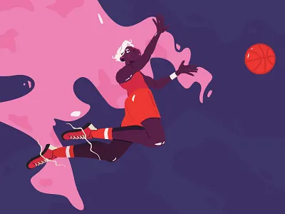 basketball player ball basketball basketball player basketballplayer color colors creation illustration illustrations illustrator people video