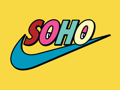 Nike Soho air eyes logo new york city nyc pop art soho swoosh tshirt