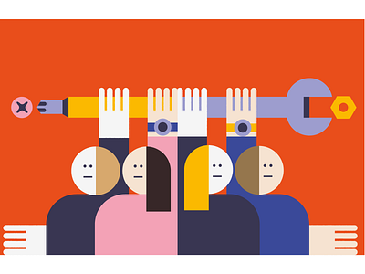 Retina El país design editorial illustration teamwork work