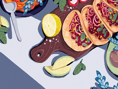 Mexican Food Illustration art artwork cooking creative illustration cuisine design design studio digital art digital illustration digital painting food food illustration graphic design illustration illustration art illustrator mexican food procreate restaurant tacos