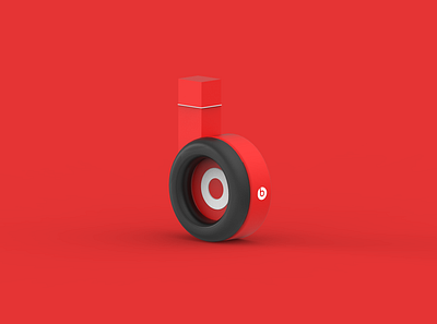 B - Beats by Dre 3d 3ddesign beats by dre branding keyshot maya