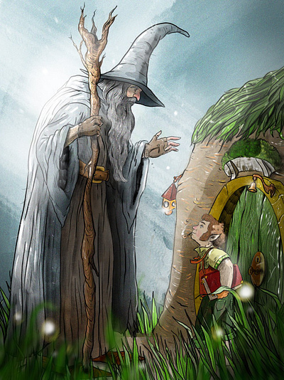 Gandalf artwork fantasy illustration illustration art lordoftherings