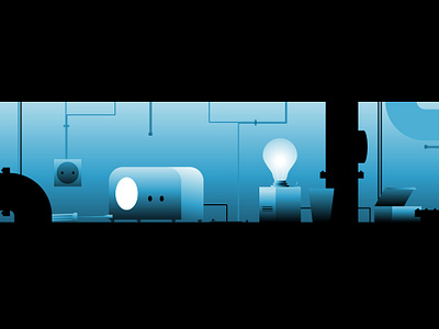 Radio art black blue coffee contact cubism dark dribbble gradient illustrator light minimalistic pipe radio repair sad technician tools tunel wires