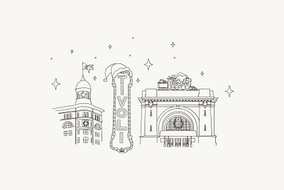 A Chattanooga Christmas chattanooga chattanooga choo choo chattanooga christmas christmas christmas card city downtown illustration tivoli typography vector