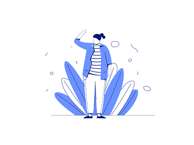Waiting animate illustrations logo ui 插图 活跃