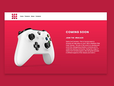 Gaming Software Landing Page clean design flat gaming landing red ui ux web xbox