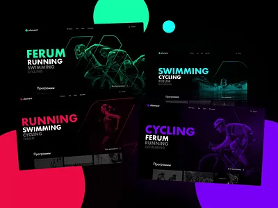 Dynamic sport page animation design sport sports branding sports design typography ui web webdesign website