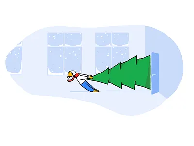 Christmas christmas christmas tree drawing holiday illustration procreate sketch tree winter