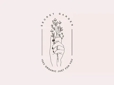 Herbs in Hand Logo Design feminine graphic design graphic designer graphic designing hand drawn herbs illustration illustrator logo logo artist logo design logo designing organic