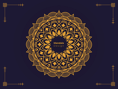 Mandala Design arabic background gold mandala pattern