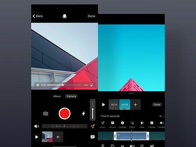 Edit Videos app design ui ux