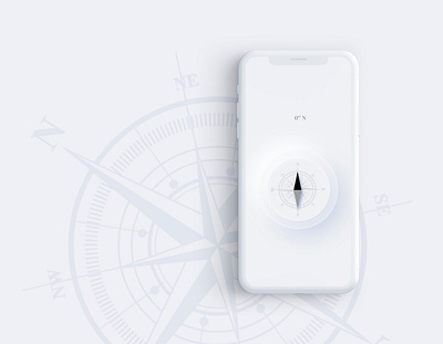 Compass Soft UI Concept app art compass concept design interface monochrome product product design soft ui ui ux ui design