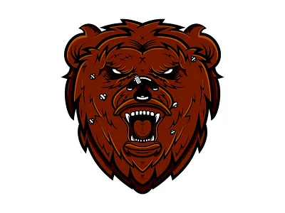 Roll With the Punches adobe apparel design band merch bear branding character design design illustration logo merch merchandise design photoshop streetwear tee shirt
