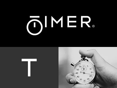 TIMER black branding design icon idea logo mark minimal symbol typography
