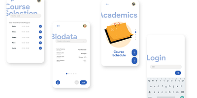 College Student Academics Information System animation app branding design flat illustration illustrator minimal ui ux