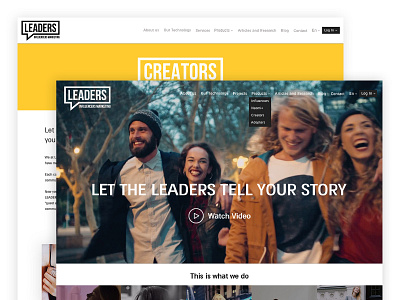 Leaders branding ui ux website