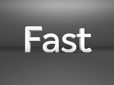 Fast Logo 3D Render art fast icon logo realistic render