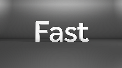 Fast Logo 3D Render art fast icon logo realistic render