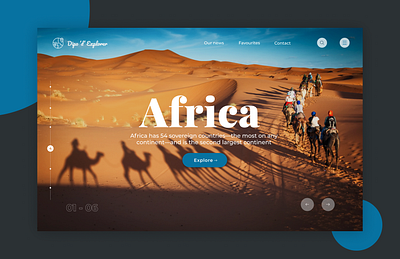 Travel Page africa explore figmadesign interfacedesign landing page sahara desert tourism travel app ui web