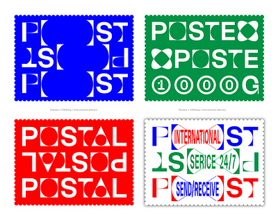 PostStamp UltraSolar Typefaces Collection design font graphic letter postal specimen stamp typedesign typeface typography ultrasolar