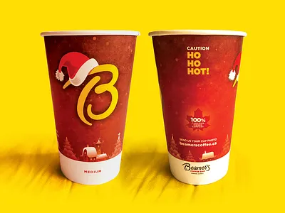 Beamers Christmas cup and NEW store opening b beamers christmas coffee cup hat holidays medium santa claus snow