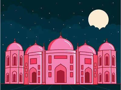 The Sat Gambuj Mosque bangla bangladesh colorful design dhaka illustration line drew vector