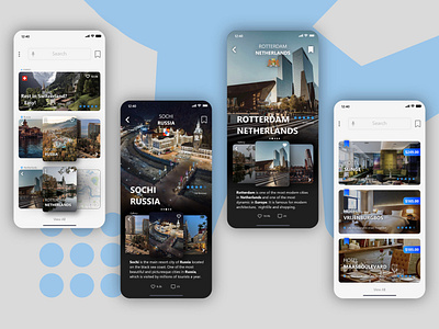 Travel Website for mobile app design ui web