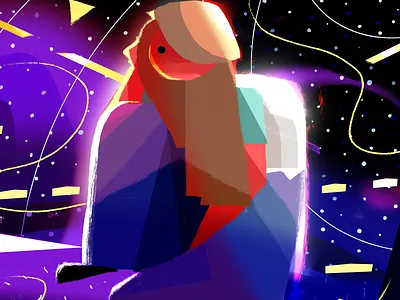 Hipster Maggie R. character colors design drawing girl graphic illustration music musician painting shapes singing style