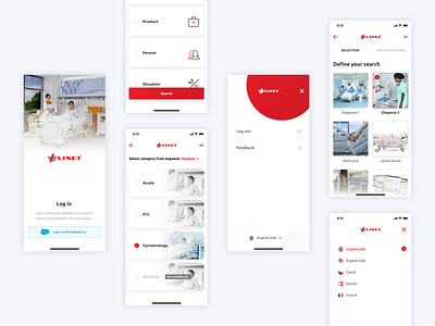 Linet – Sales app app clean health app healthcare minimalistic mobile sales salesforce