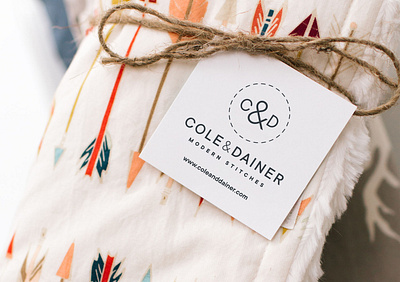 Cole & Dainer Product Tag blanket brand design brand identity branding colorado cpg graphic design logo logo design print design product product design product photography stitches tag twine typography visual identity