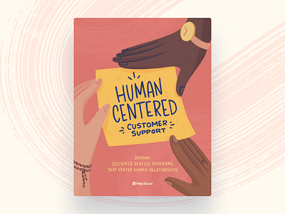 Human-Centered Customer Support drawing ebook ebook cover guide illustration landing page