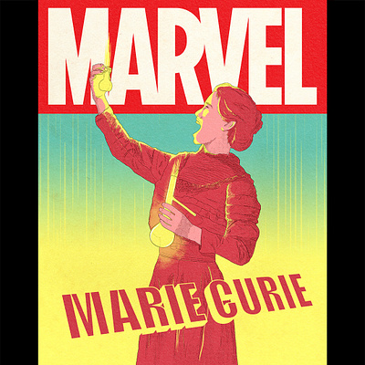 Marie Curie 2d character comics digitalart illustration illustrator pierre gombaud woman