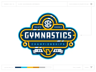 What Could Have Been: SEC Gymnastics atlanta badge brand branding design georgia gold gym icon illustration logo medal sport sports vector