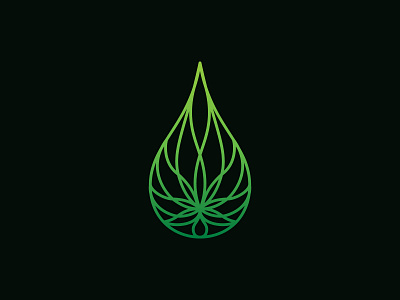 Oil Droplet And Marijuana Leaf Logo branding cannabis cbd hemp logo logo design logodesign logos marijuana minimalism minimalist minimalist logo monoline oil oil drop oil droplet pictorial pictorial mark pictorialmark unique design