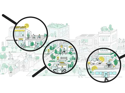 The Lemonade Way Illustration city community future lemonade lemons smart technology