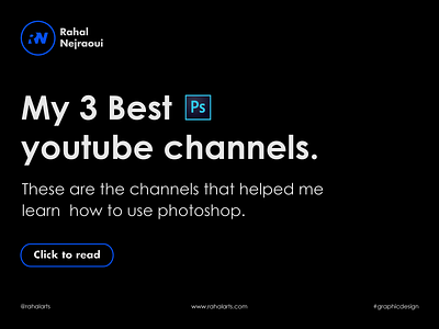 My three best photoshop channels adobe photohop adobe photoshop cc adobe xd content education educational graphic designer learning photoshop photoshop art photoshop template rahal nejraoui rahal nejraoui rahalarts tips tricks