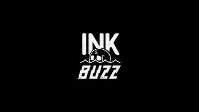 Ink & Buzz | Tattoo shop logo bold brand identity branding design icon identity illustration logo typography vector