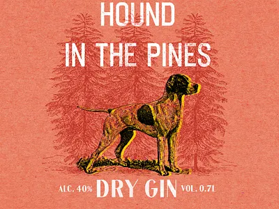 Hound in the Pines | Gin label Design beer art bold brand identity branding branding design design gin gin branding gin label identity illustration typography