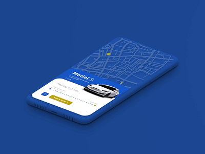 Tesla taxi app design.