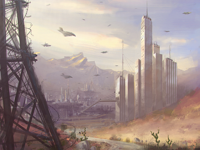 Head quarter concept art digital painting