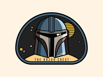 The Razor Crest Patch - The Mandalorian adobe baby yoda logo razor crest star wars the mandalorian vector