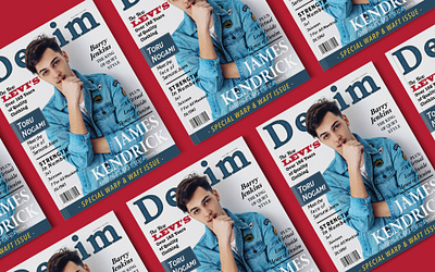 Denim Magazine Cover adobe indesign adobe photoshop adobephotoshop brand brand design branding design denim fashion fashion magazine magazine magazine cover magazine design masthead mockup