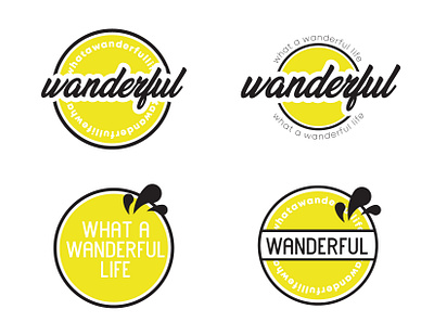 Wanderful Logo Exploration adventure brand design brand identity branding design logo logo design vector wander wonderful yellow