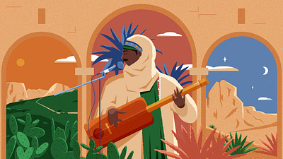 An Insiders Guide to Gnawa and Chaabi Music in Marrakech design editorial editorial illustration illustration illustrator marrakech minimal morocco vector