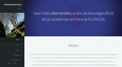 Academia de física frontend html5 web