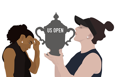 US Open bianca andreescu celebrity design illustration illustrator portrait portrait art portrait illustration serena williams tennis tennis ball tennis player us open vector vector art vector illustration