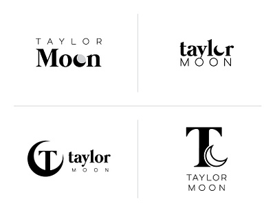 Taylor Moon Logo Exploration brand identity branding design logo logo design logo type typography vector