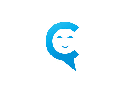 AnswerCrew brandidentity c c logo design flat happy face icon illustration logo logodesigner logotype vector